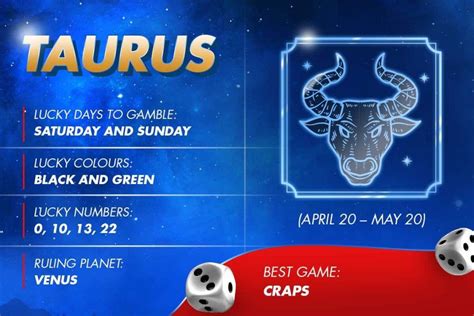 taurus lucky days to gamble
